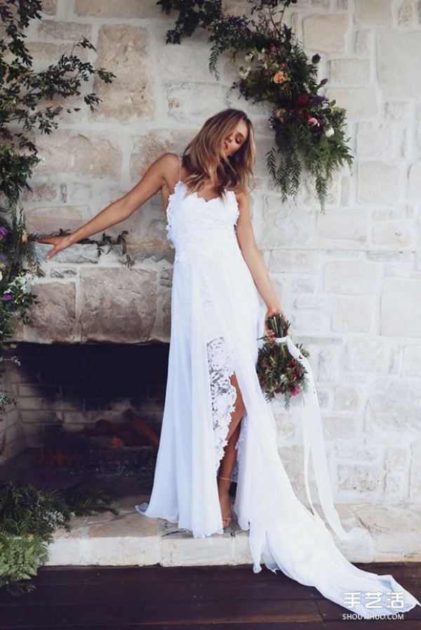 Niche wedding dress brand Grace Loves Lace white lace dress