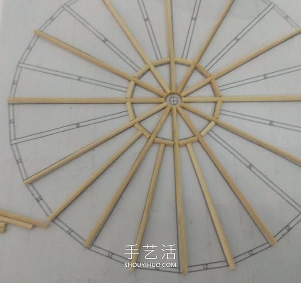 Mini waterwheel model making method with drawings