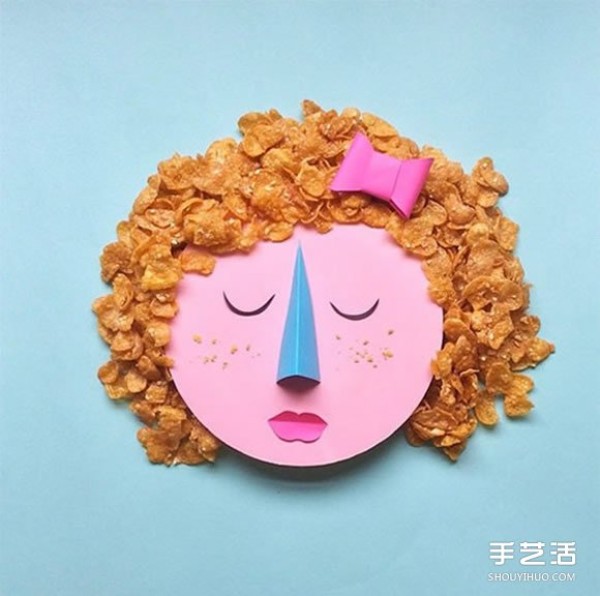 Do what you are good at, DIY creative character portraits with food and cardboard