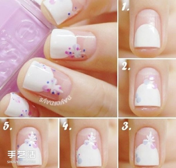 Fancy manicure picture tutorial, fashionable summer manicure style picture