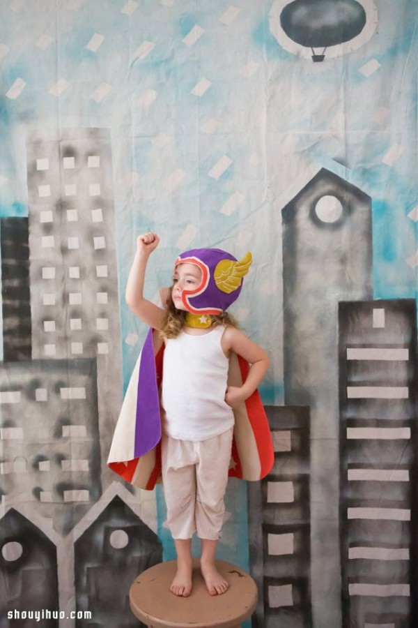 Let the little superhero in the cape save the worldSave the world! 