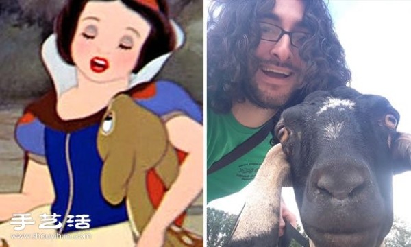 Funny selfies of real-life humans and animals in animated scenes