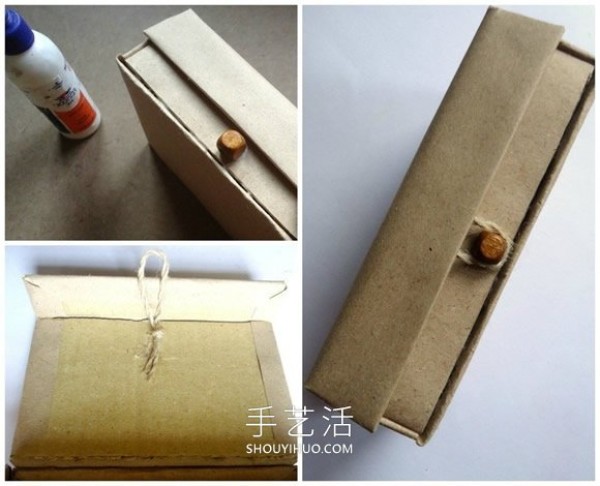 Tutorial on how to use cardboard waste to make beautiful storage boxes by hand