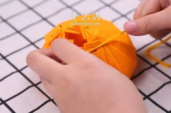 How to make homemade non-woven pumpkin packaging box and fabric pumpkin gift box