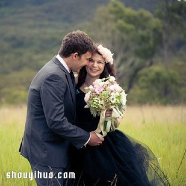 Who said a black wedding dress must be white, sexy and elegant