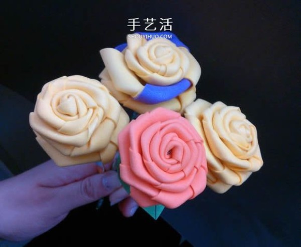 Steps to Fold Roses from Sponge Paper, Handmade Sponge Paper Flowers Can Be So Beautiful! 