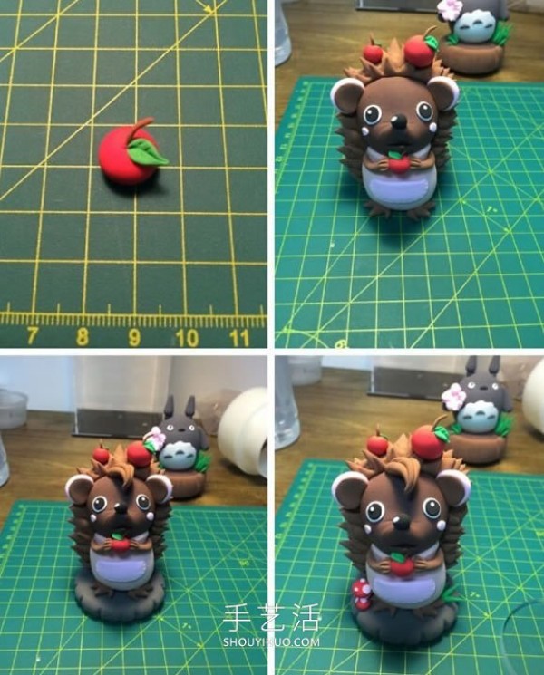 Tutorial on how to make cute cartoon hedgehogs from clay