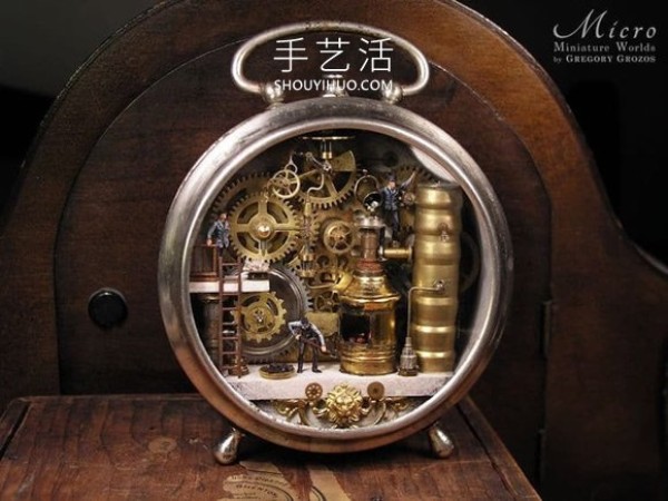 Antique pocket watch transforms into a miniature world! DIY mini fantasy fairy tale of nostalgic objects