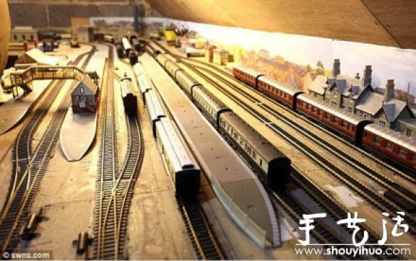 Handmade collection of a 61-year-old train fan