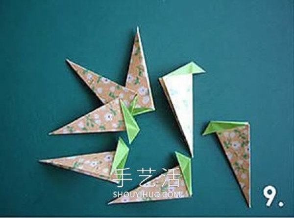 Super simple illustration of how to fold a seven-pointed star