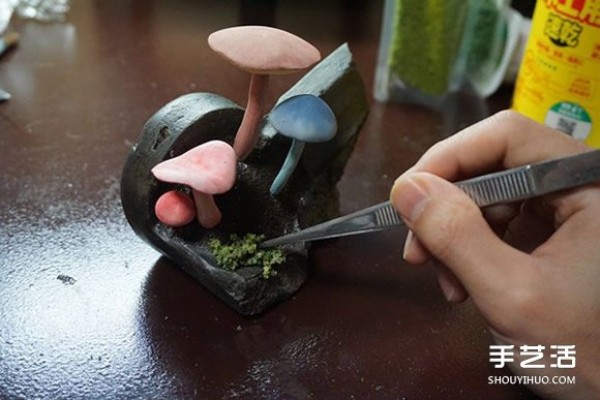 Appreciation of realistic clay mushroom works, it looks so healing! 