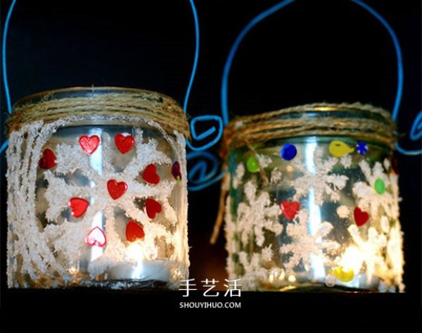 Illustrated Tutorial on Handmade Snowflake Wishing Bottles Made from Glass Bottles