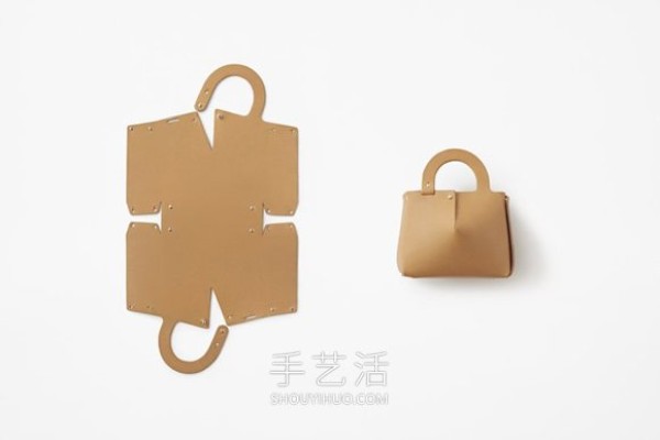 DIY flat to three-dimensional bag style! Fold leather into a handbag mai