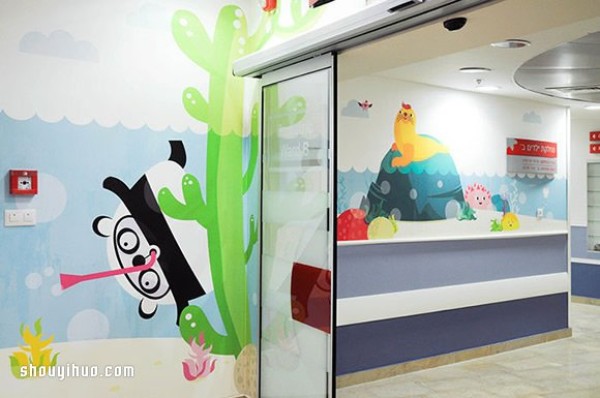 The childlike hospital design allows children to have fun while seeing a doctor