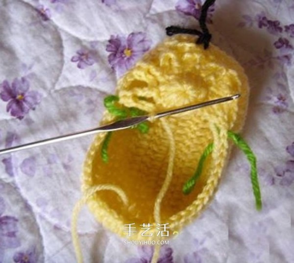 The weaving method of baby woolen warm shoes, the single color is already very good! 