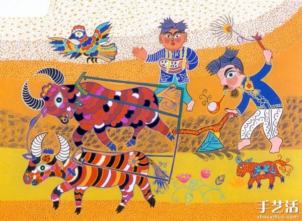 Appreciation of Ansai folk painting and art works