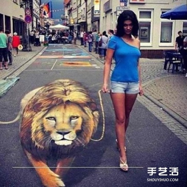 Street 3D three-dimensional paintings, appreciate 3D street graffiti pictures