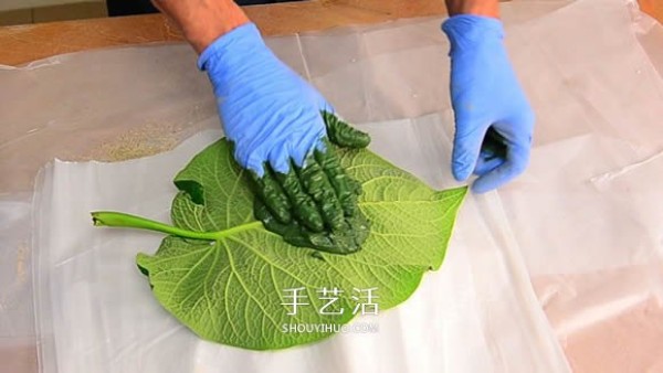 Cement concrete leaf decorative plate can also be used as a fruit plate! 