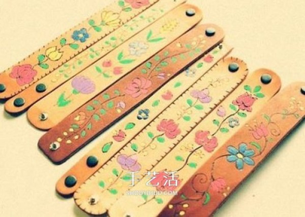 Pyrography on leather! How to make DIY beautiful leather burnt flower wristband/bracelet