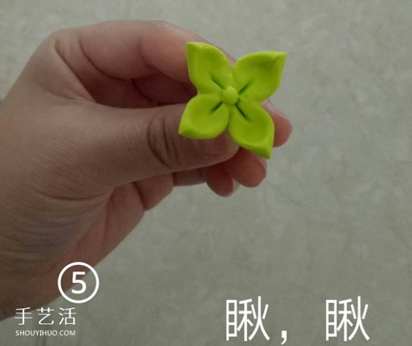 Ultra-light clay flower tutorial with illustrated steps for making clay flowers