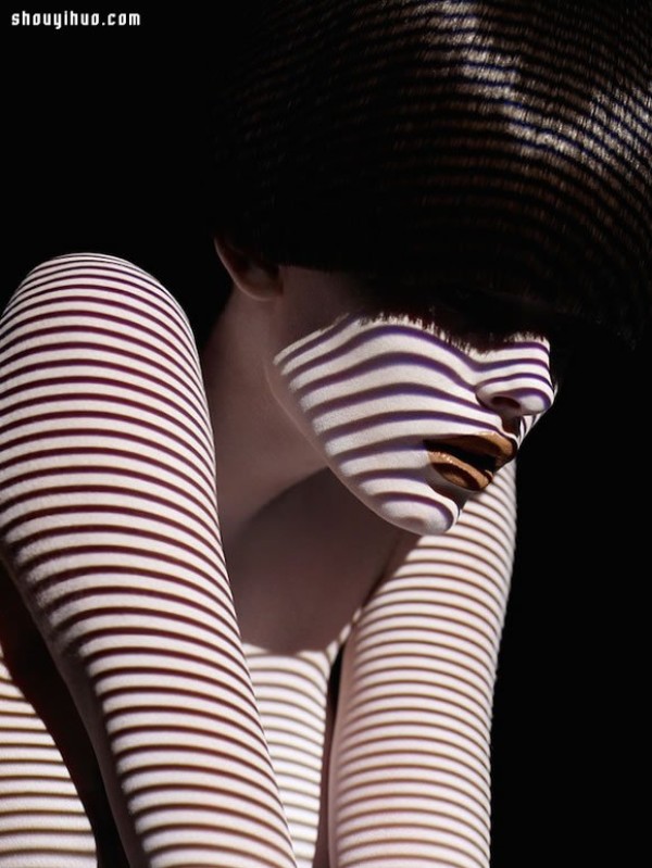 Light and shadow create the most fashionable dots and stripes