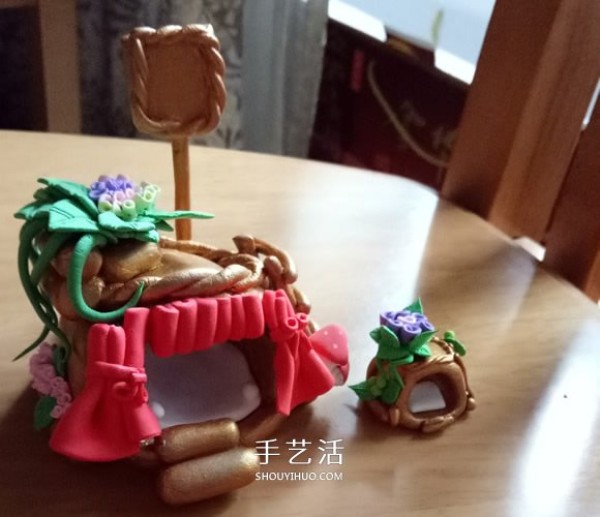 Ultra-light clay elf house to make cute elf house with clay DIY