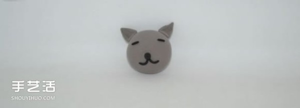 Ultra-light clay gray cat DIY handmade clay cat illustrations