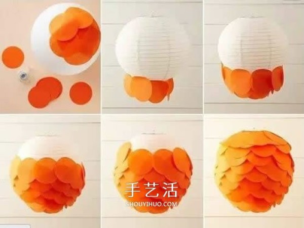 How to make a round lantern, illustrate how to make a simple handmade paper lantern