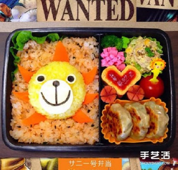 Japanese loving cartoon bento picture, cartoon character pattern bento work