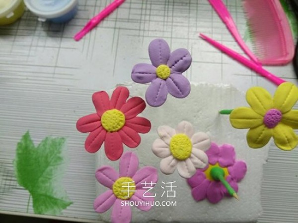 Tutorial on how to make cute potted plants with ultra-light clay