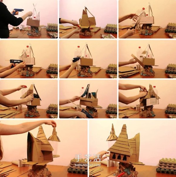 DIY from waste: How to make a realistic fairy tale house model