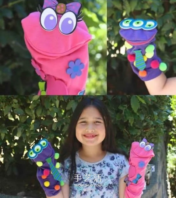 Its so easy to transform gloves and socks into hand puppets and make homemade cloth toys