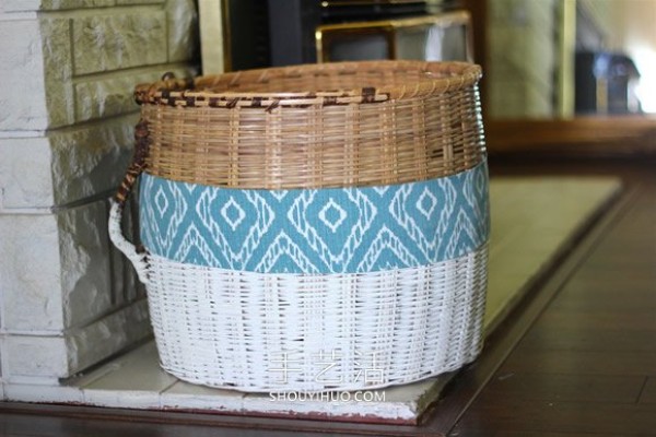 An illustrated tutorial on how to transform a simple and beautiful bamboo basket