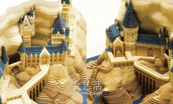 Quick collection for Harry Potter fans! Hogwarts Castle paper sculpture note paper