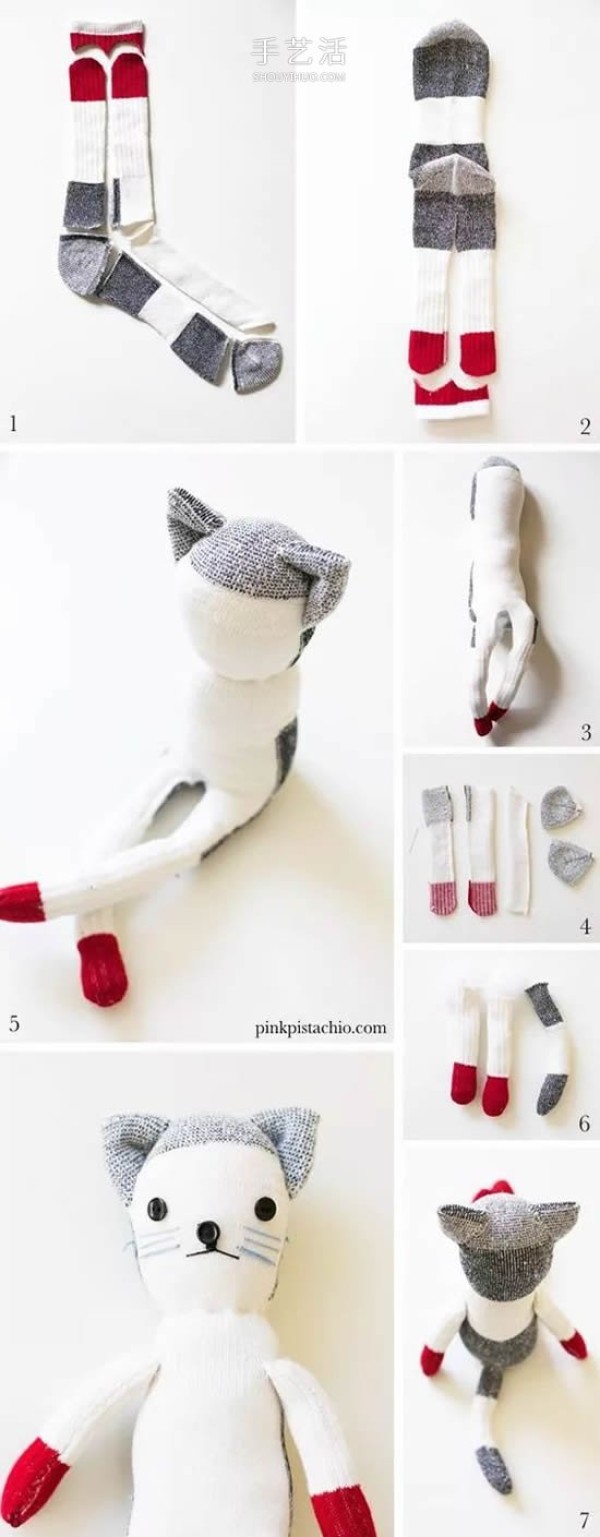 Pictures of super cute sock dolls and tutorials on how to make them