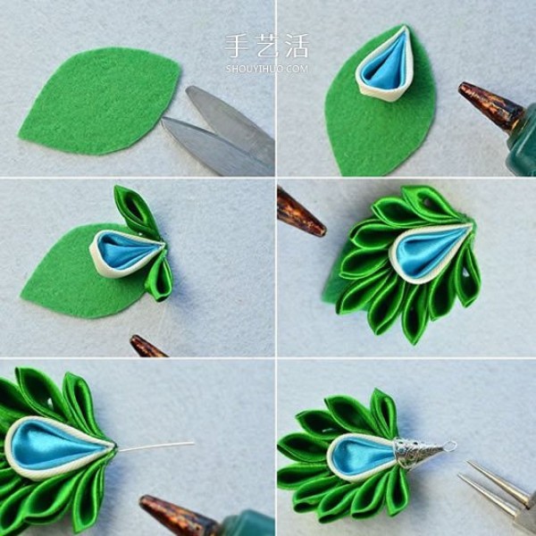 How to make a homemade ribbon pendant with illustrations of how to make a necklace with ribbons