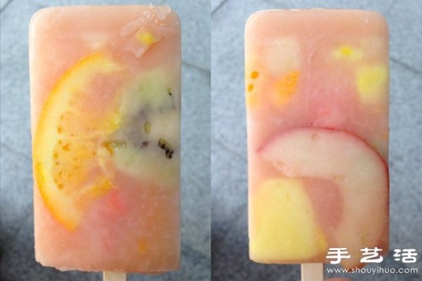 Popsicles made from fresh fruits at the Japanese PALETAS store