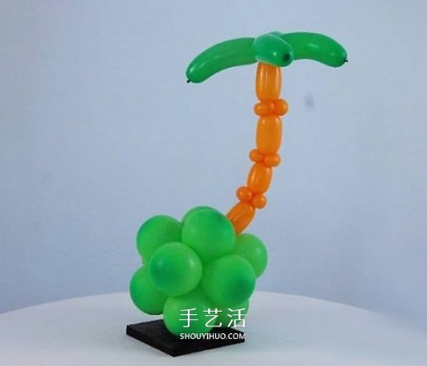 How to make a balloon-shaped coconut tree using a balloon to make a coconut tree by hand