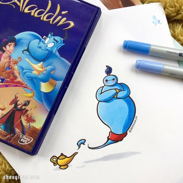 Baymax cosplays into classic Disney characters