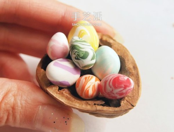 Super cute clay ornaments and ultra-light clay DIY Easter eggs