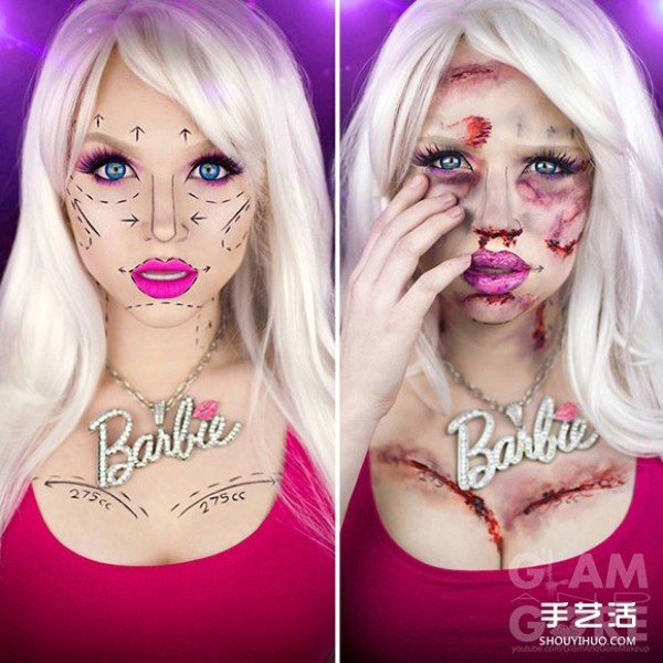 This is the real thing. The "bloody fairy tale makeup" that scares people to death and doesn