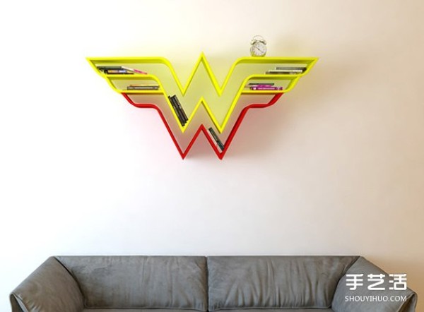 Knowledge is really power! Domineering superhero bookshelf design