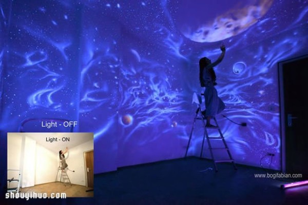 Magical luminous wall painting, turn off the lights and turn into a fantasy world! 