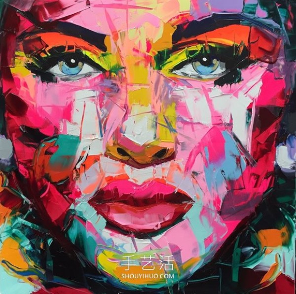 Vivid colors and textures! Appreciation of palette knife portrait works