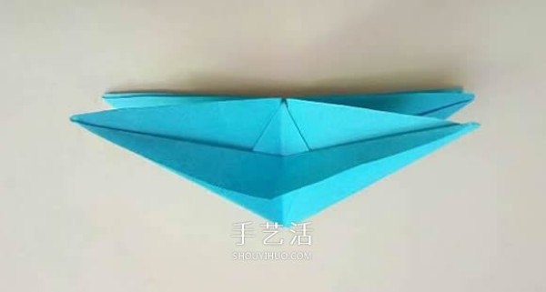 Five-cornered star origami illustration, how to fold an inner and outer double five-pointed star