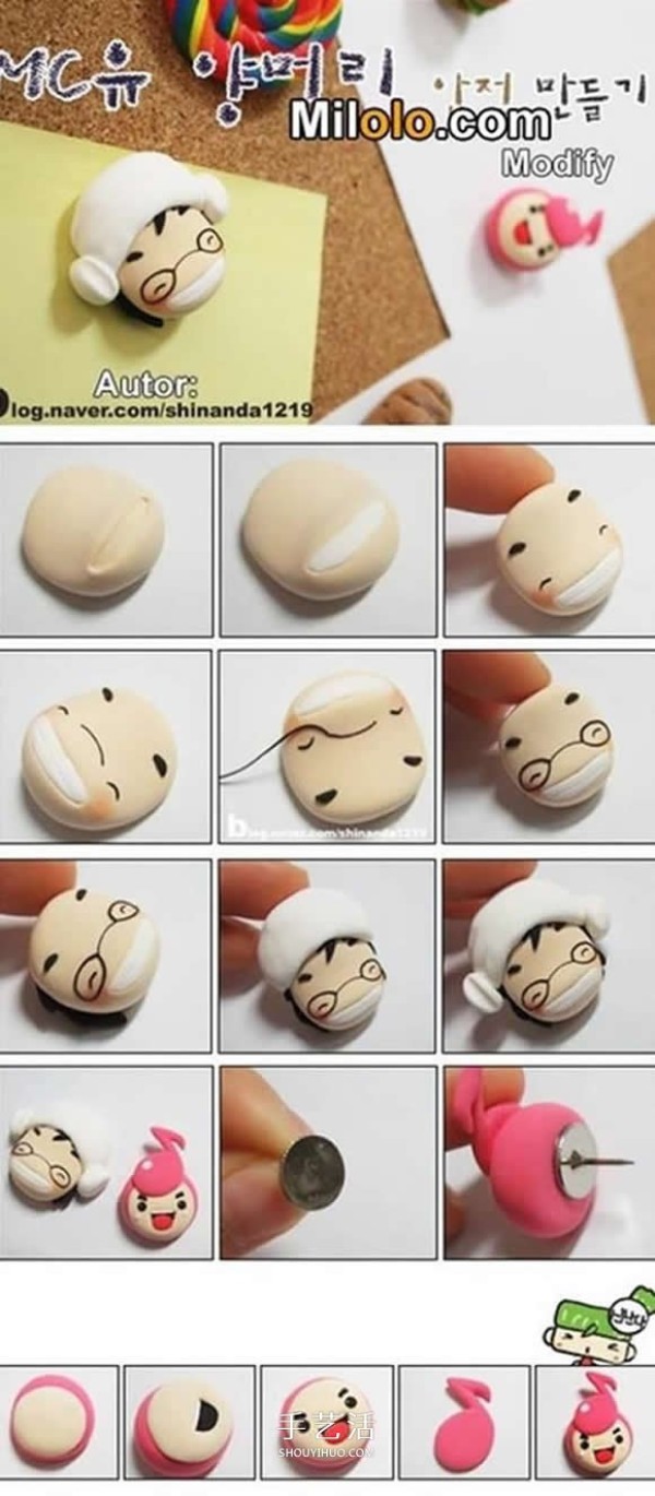 How to make clay figures? 9 types of cute ultra-light clay doll DIY illustrations