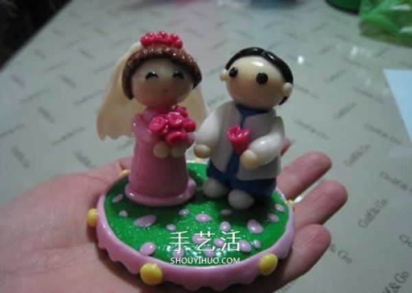 How to make soft clay wedding dolls and beautiful wedding decorations