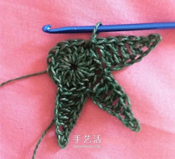 How to knit a five-pointed star, crochet small star diagram