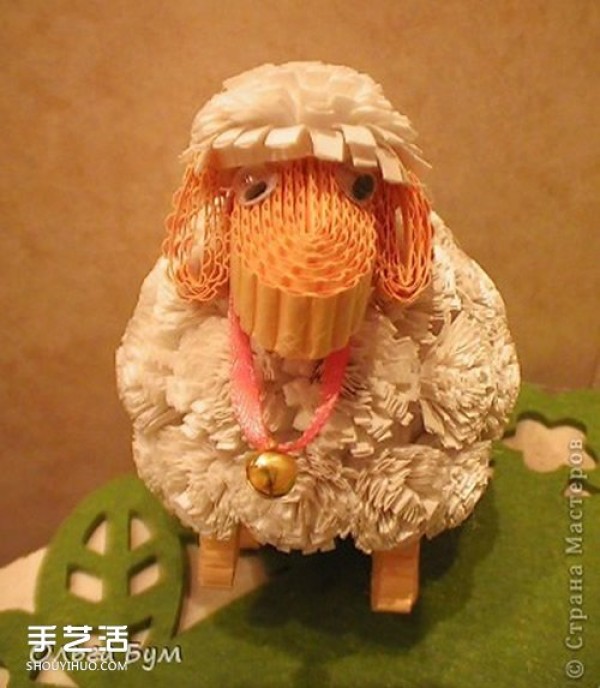 How to make a paper-quilled sheep, three-dimensional sheep rolls illustrated tutorial