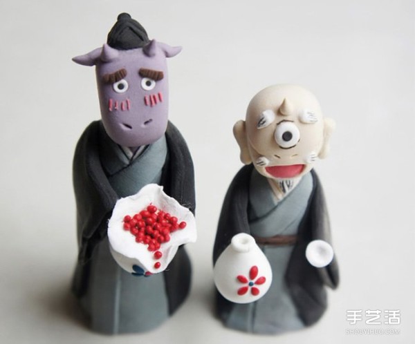 Made with two intermediate monsters in "Natsumes Book of Friends" with ultra-light clay